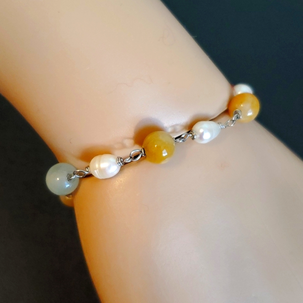 Jade/Pearl Bracelet